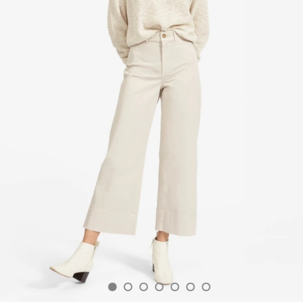 Everlane lightweight wide leg crop chino